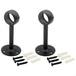 support rideau moderne vis fixations plaques noir argenté coton maille tissu