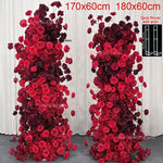 arche decorative fleurs artificielles rouge bordeaux decoration maison event anniversaire mariageintérieur classic