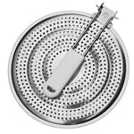 filtre thé moderne perforé argenté blanc poignée clips