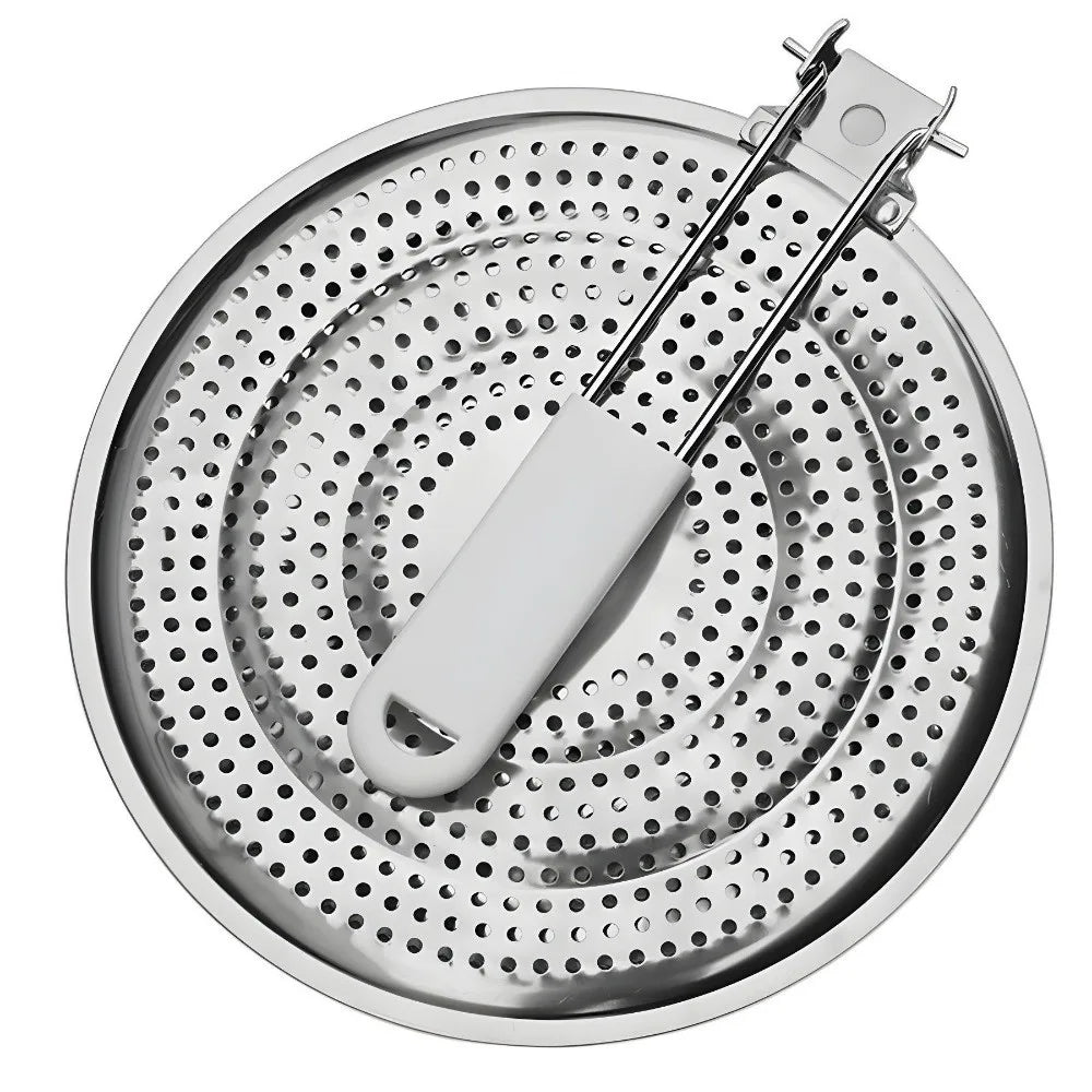 filtre thé moderne perforé argenté blanc poignée clips