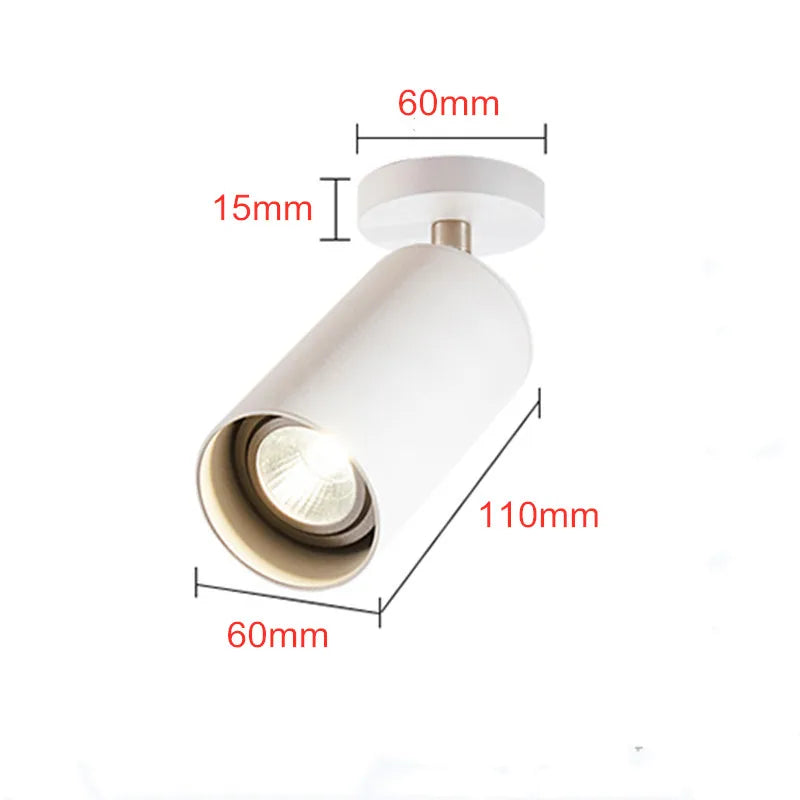 spot led or noir blanc mat moderne fixé vis gu10 9w 4000k 6000k 3000k