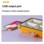 projecteur solaire rechargeable led extérieur ip66 portable urgence camping