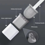 brosse wc silicone noir blanc rose moderne adhésif poils tpr poignée épaisse stand drainant