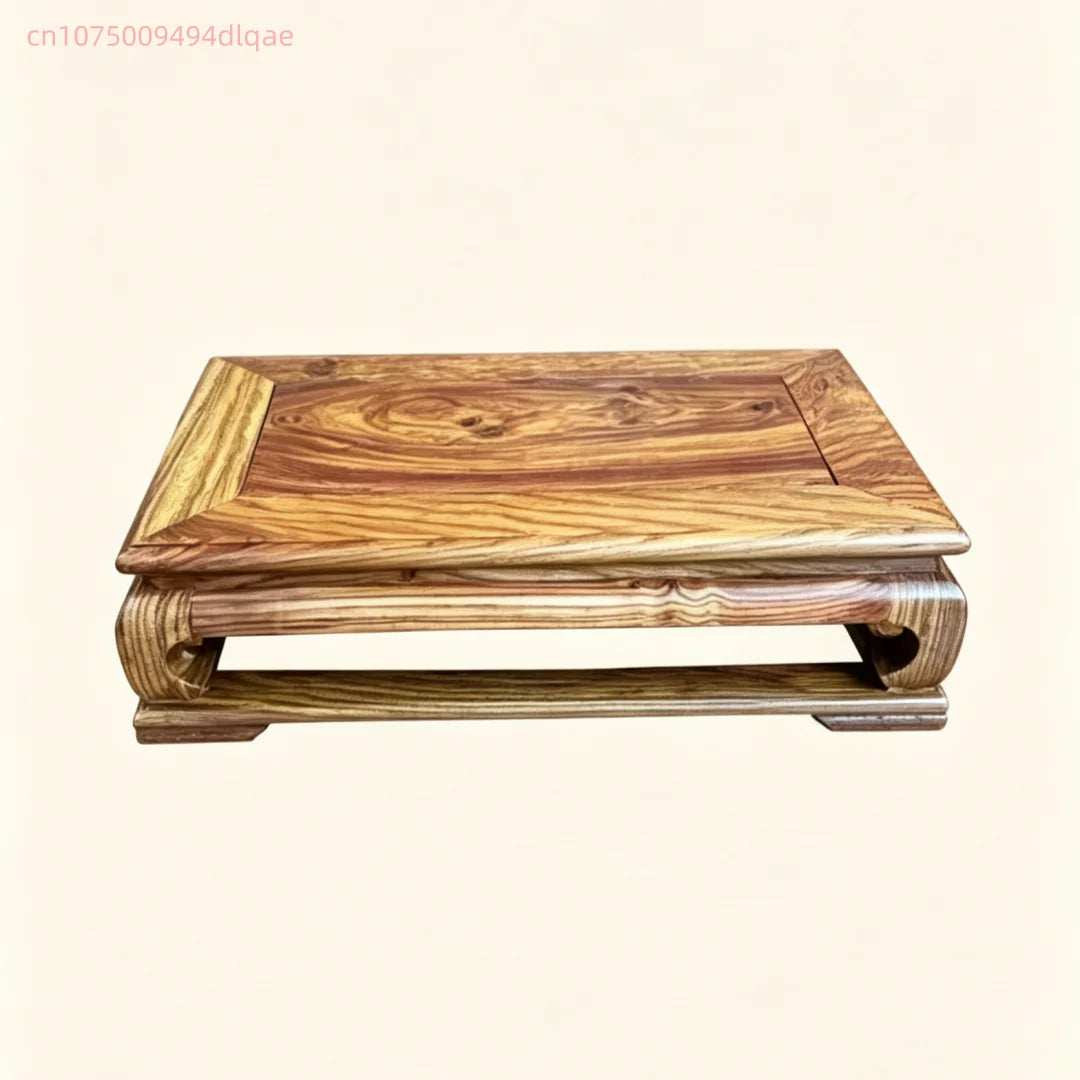 table basse bois massif chinois traditionnel rustique décoration intérieur couleur marron naturel