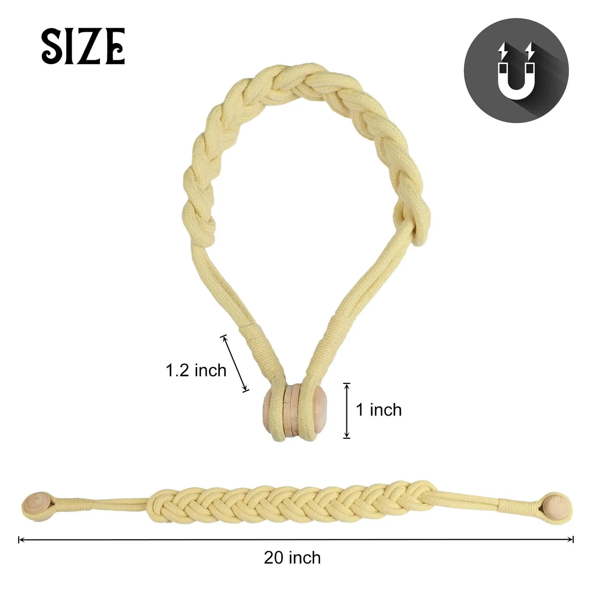 bracelet tressé blanc moderne boucle métal fixe unique accessoire mode 50cm