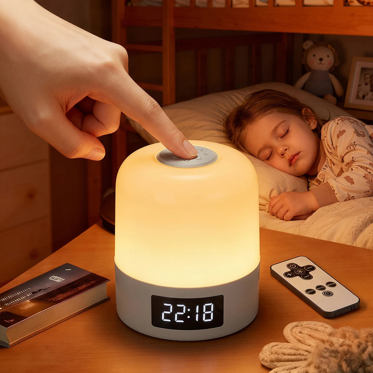 lampe chevet rechargeable led tactile blanc gris moderne