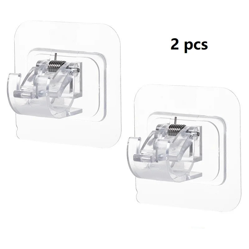 porte coudes rideau adhésifs transparents modernes accessoires rideaux ajustables clips crochets anneaux boucles plastique