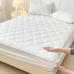 protège matelas imperméable quilté motif géométrique taies d'oreiller lit simple double