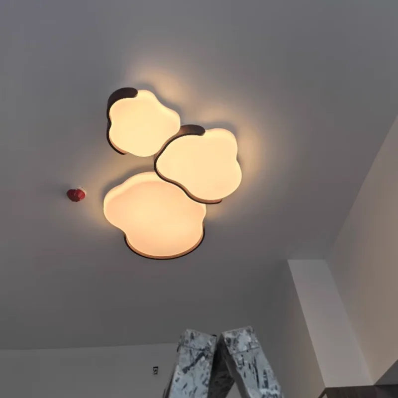 lampe moderne acier inoxydable blanc bois formes arrondies minimaliste(touchless switch)