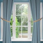 rubans fixation rideaux tissu corde tressée coton chanvre gris beige moderne rustique adhésif