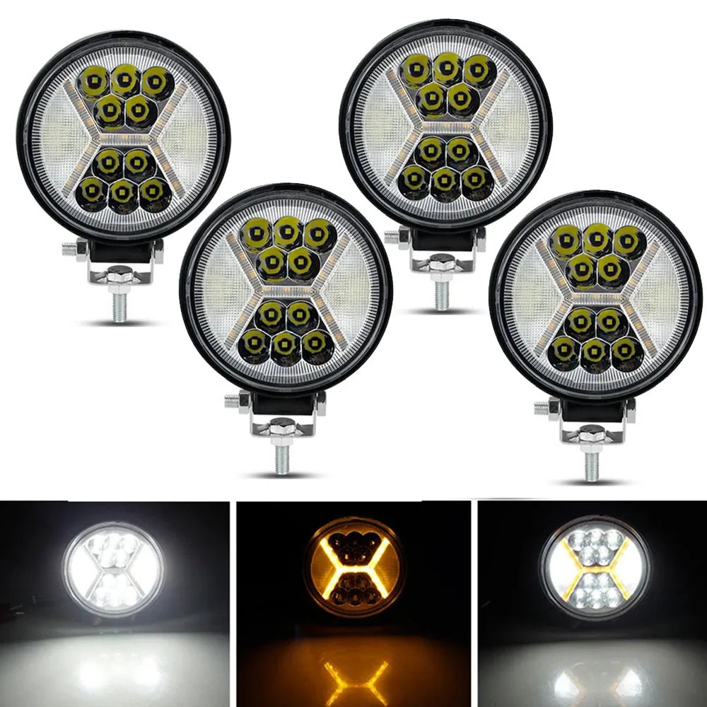 phares led travail antibrouillard ip67 combo angle noir moderne utilitaire robuste offroad adjustable mounting