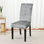 housses chaise velours moderne beige gris blanc élastiques amovibles extérieur fauteuil polyester spandex