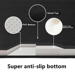 tapis bain bleu marine noir gris uni velours moderne antidérapant salle bain adhésif grande