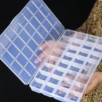 boîtes rangement bijoux transparentes poignées bleues anneau boucles doreilles modernes pratiques