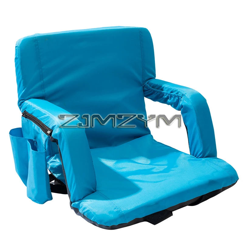 fauteuil pliable moderne gris tissu uni portable poches appui tête adjustableextérieurcamping