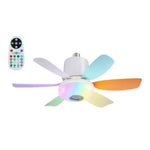 ventilateur led couleurs changeantes bluetooth télécommande moderne arc ciel éclairage chambre musique