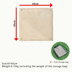 tapis isolant thermique feu toile beige simple sac rangement camping barbecue 100x80cm