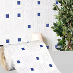 panneau décoratif mural auto adhésif motif floral blanc or moderne salon chambre