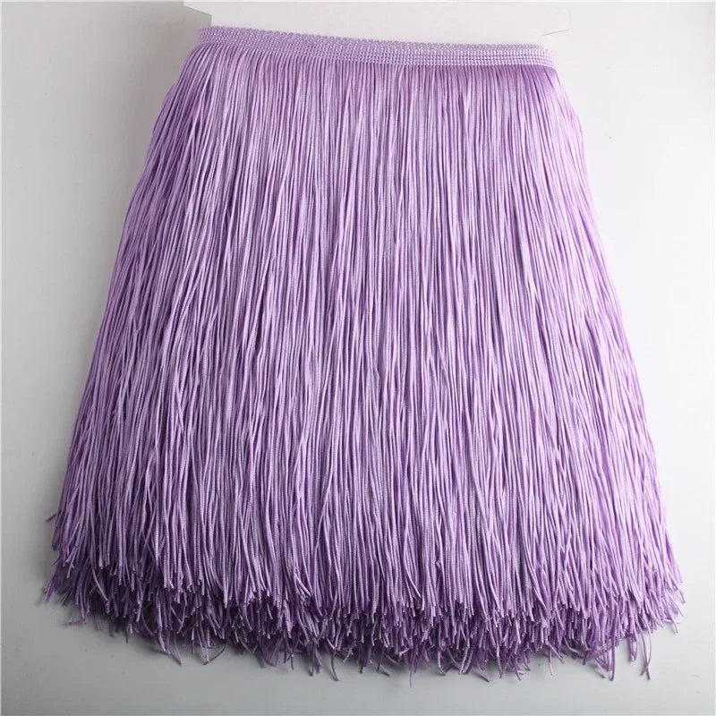 franges dentelle polyester jupe danse latine decoration partie moderne rouge noir vert bleu violet