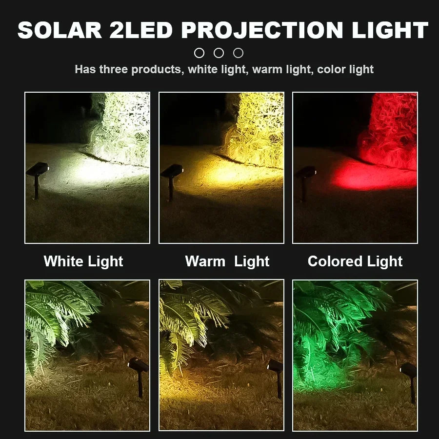 projecteur solaire extérieur led changement couleur moderne spot jardin lumière blanche chaude variante abs