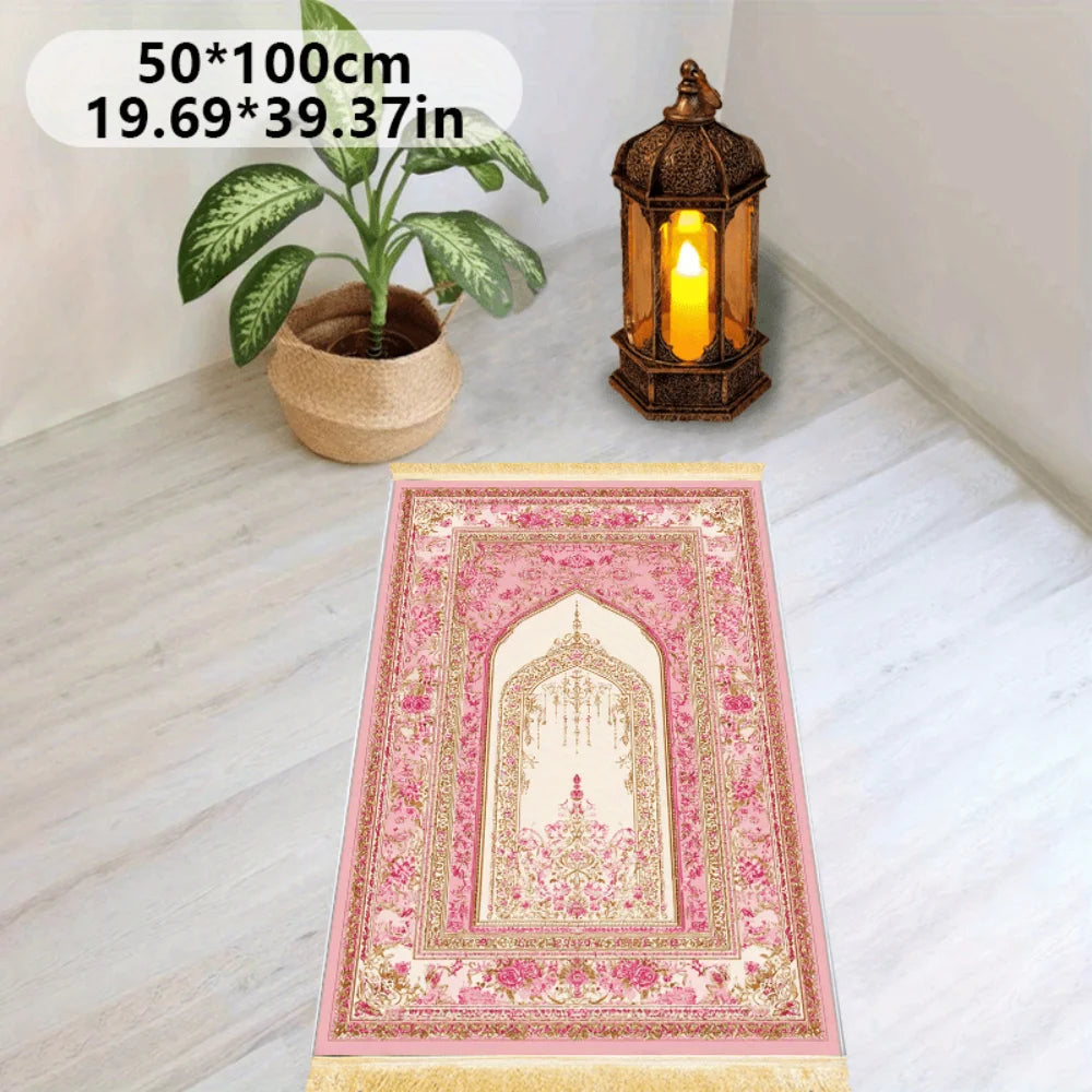 tapis vert doré rose artisanal pliable lavable extérieur plage pique nique prière usage multiple