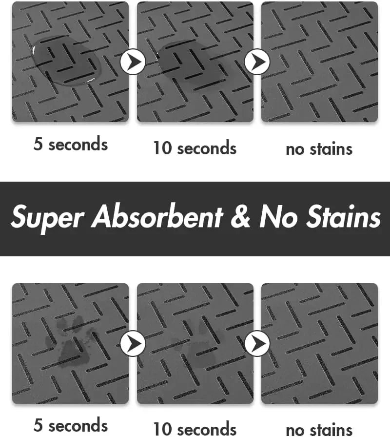tapis alimentation chiens absorbant rapide sans taches diatom mud texture chevron caoutchouc antidérapant moderne