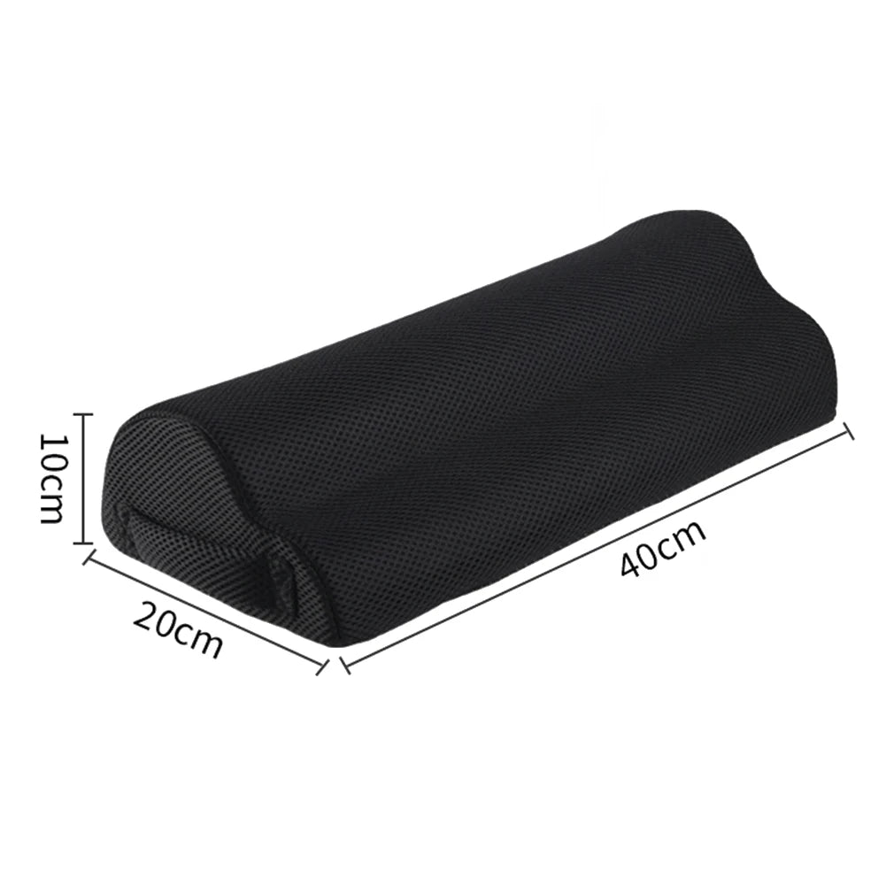 coussin massage pied noir tissu blanc moderne sous relaxation jambe support