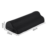 coussin massage pied noir tissu blanc moderne sous relaxation jambe support