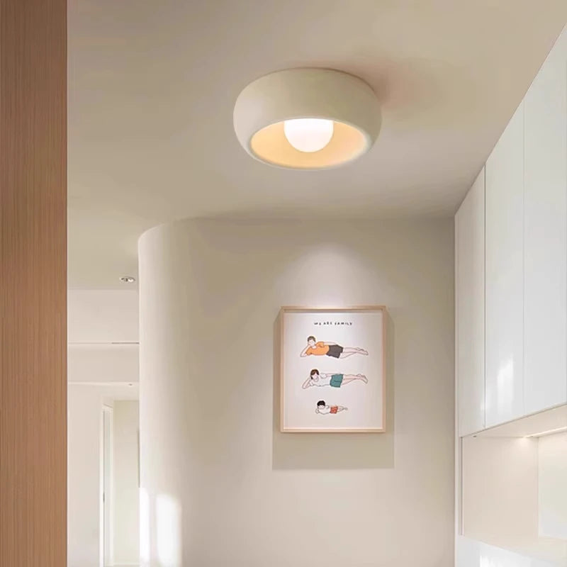 applique murale moderne blanc rond mat chambre salon couloir