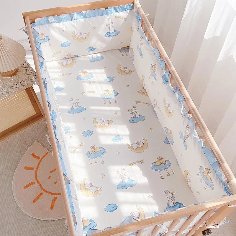 lit bébé drap coton animaux fruits motifs décoratifs blanc gris rose bleu vert