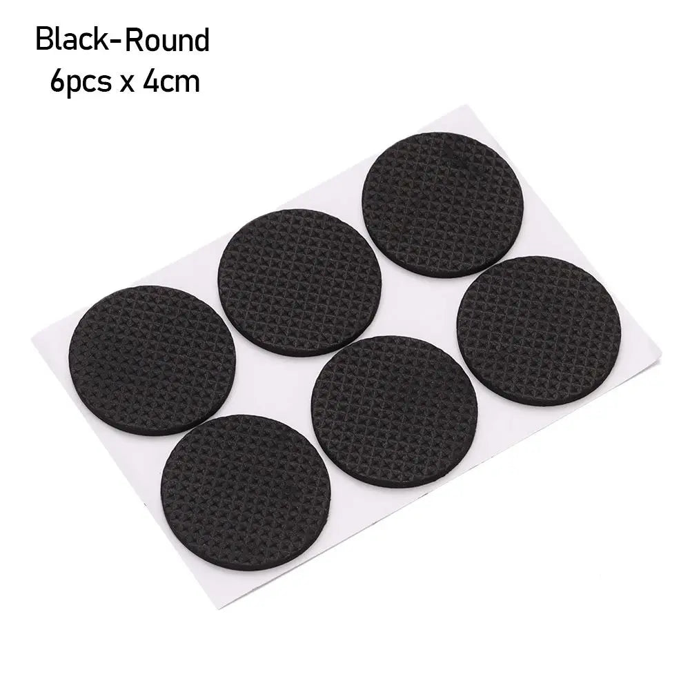 protecteurs sol feutre anti dérapant adhésifs mousse eva noirs blancs marrons ronds utilitaires 2.5cm
