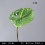 décoration mariage plante artificielle feuilles naturelles réaliste intérieur vert rouge blanc