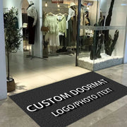 tapis porte personnalisable antidérapant noir blanc moderne minimaliste texturé