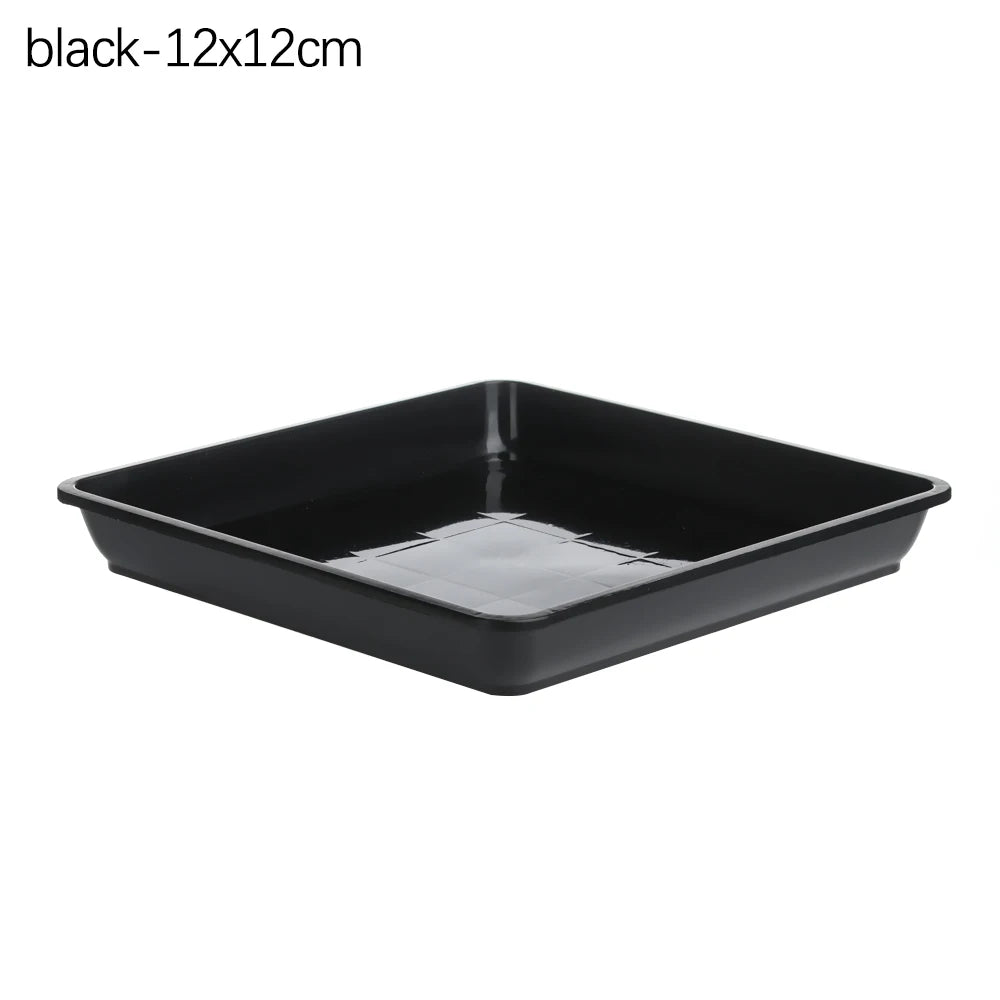 plateaux carrés plastique durable goutte goutte sauciers plantes modernes 12x12cm 15x15cm 18x18cm 22.2x22.2cm 25.6x25.6cm