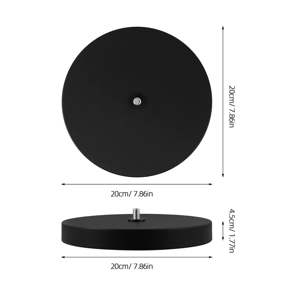 base lampe sol noir moderne vis fixe poids lourd stable sans abatjean
