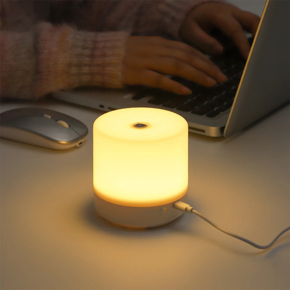 lampe tactile veilleuse led blanc moderne sans batterie usb gradation tactile chambre étudiant