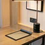 plateau rectangulaire mélamine noir texture points moderne rangement cuisine eau domestique wabi sabi