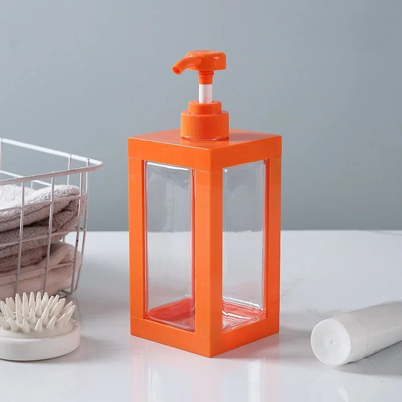 distributeur savon liquide orange blanc noir transparent moderne minimaliste 750ml 1000ml 500ml Pompe conteneur