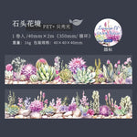 ruban washi multicolore fleurs cactus moderne journal scrapbooking projet diy planner cartes adhésif