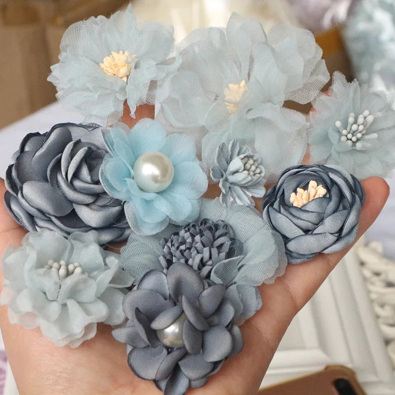 décoration intérieure fleurs artificielles violet bleu gris rose tissu romantique occasion mariage anniversaire