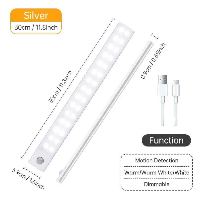 lampe led veilleuse adhésive rechargeable blanc moderne rectangle tactile usburgence