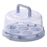 boîte gâteaux transparente moderne poignée muffins gâteau fruits frais blanc rose