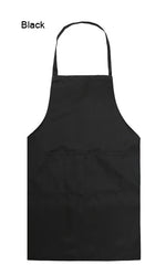 tablier cuisine polyester blanc rose violet uni classique epaulettes poche avant
