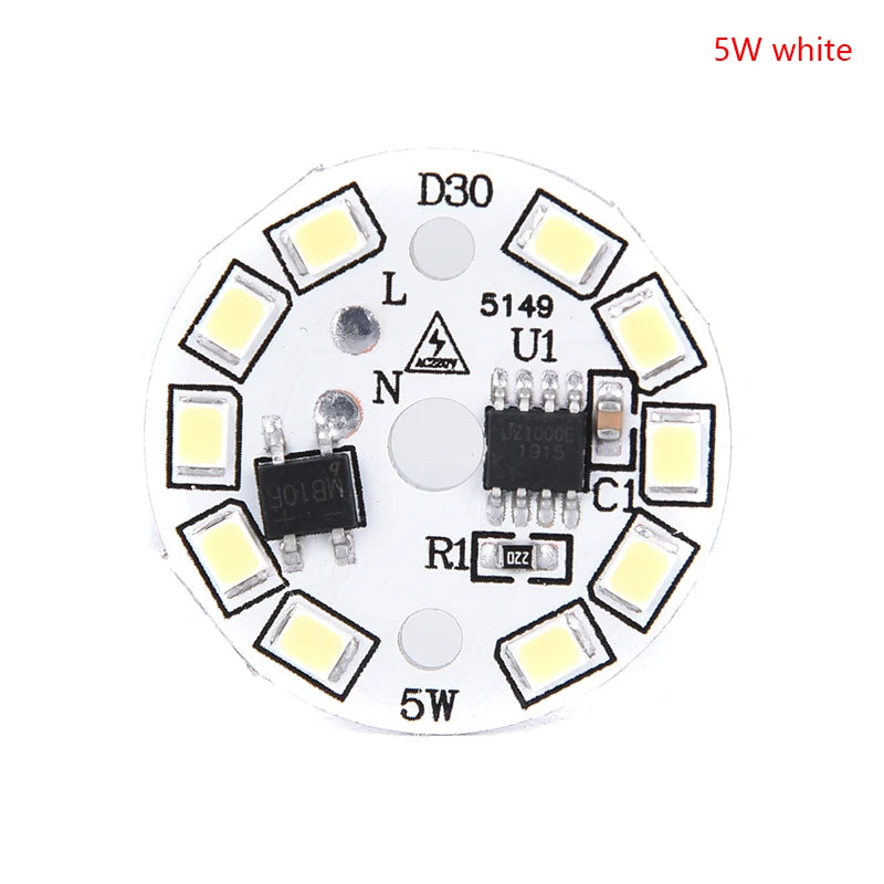 plaque led circulaire diodes blanc moderne 28mm 30mm 35mm 40mm 44mm 48mm 3w 5w