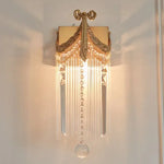 applique murale or cristal broderie fine classique baroque e14 tri couleurs led chambre salon