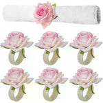 boucle serviette rose blanche rouge bleu fleurs artificielles tissu classique adhésif mariage valentin