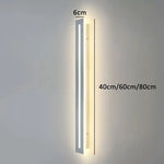 lampe murale led moderne gris or blanc noir 40cm 60cm 80cm éclairage quotidien