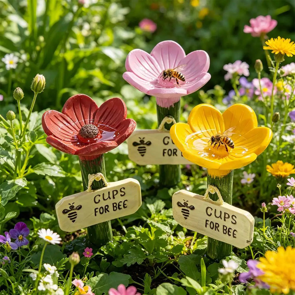 station d'arrosage abeilles fleur rouge moderne motifs abeillesDecoration jardin exterieur