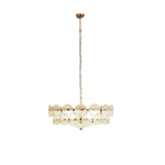 lustre moderne orange jaune blanc circulaire translucide chaîne suspension élégante 60cm 80cm