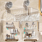 étagères rangement transparentes moderne relief succion mur meuble étagères supports
